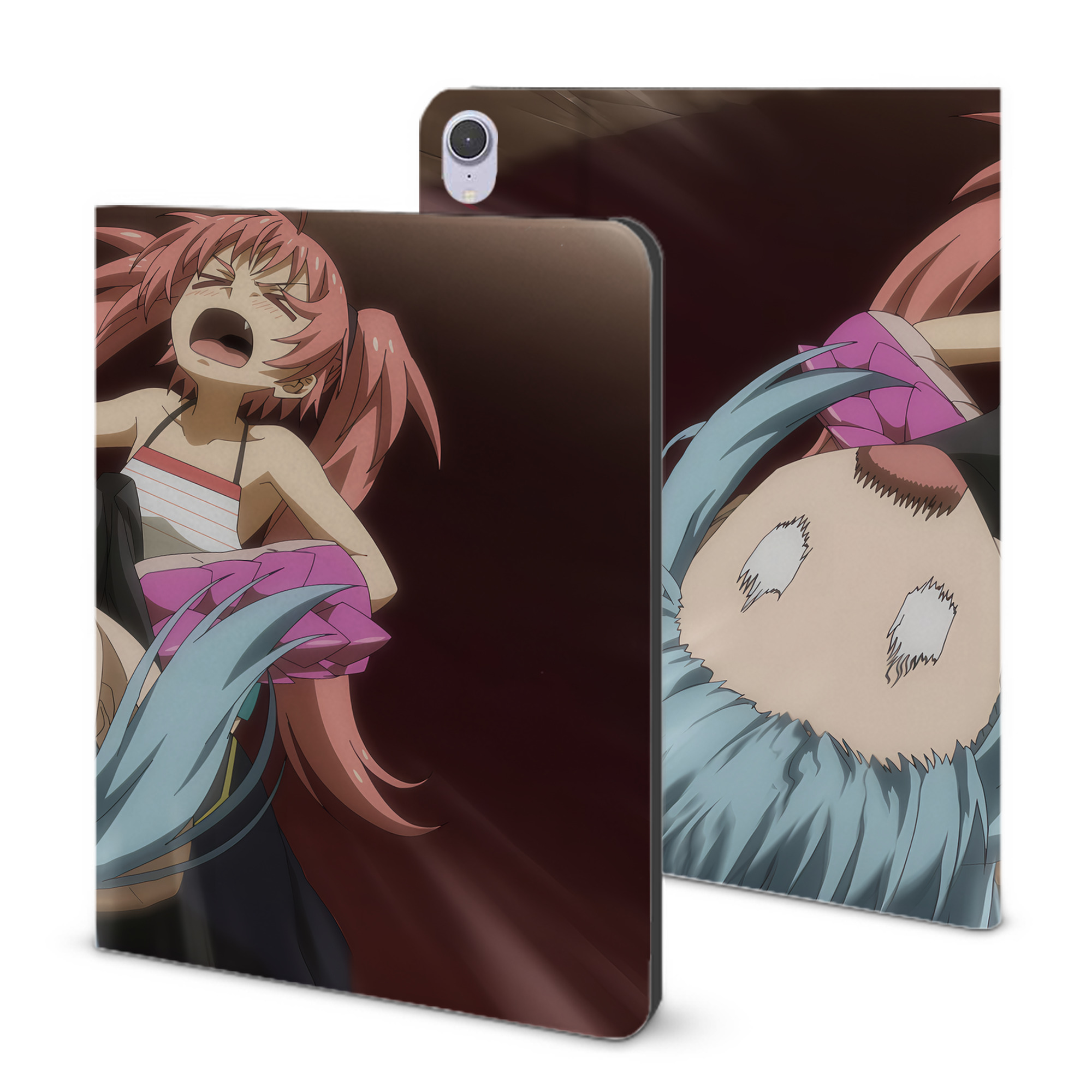 （画像用） 転スラ Regarding Reincarnated to Slime IPad ケース ブック型 PUレザー TPU 耐衝撃 軽量 薄型 ペン収納なし 全面保護 IPad 各モデル対応